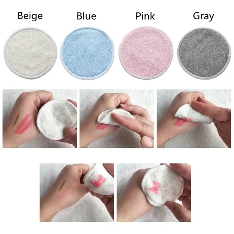 Reusable Bamboo Makeup Remover Pads – 12 Washable Cotton Pads for Skincare