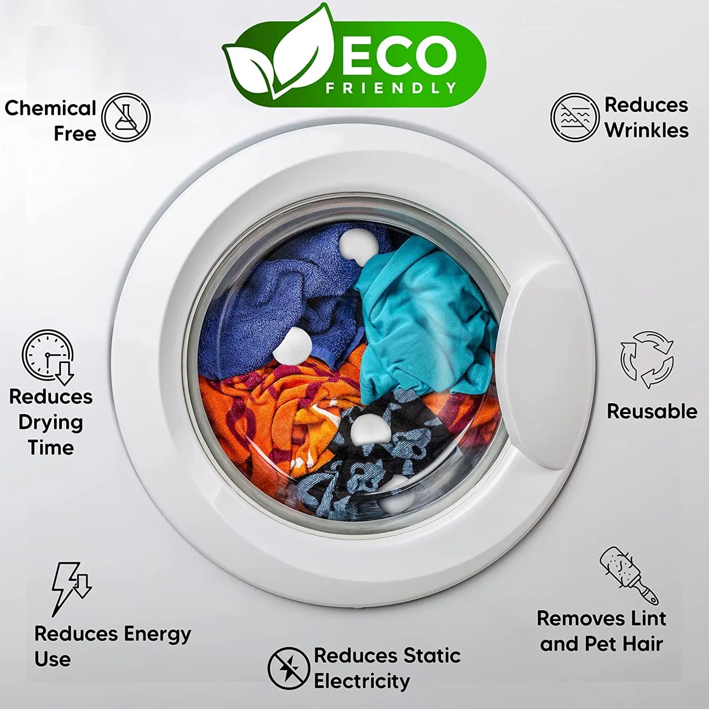 Premium Wool Dryer Balls – 3 or 6-Pack Reusable, Chemical-Free Laundry Solution