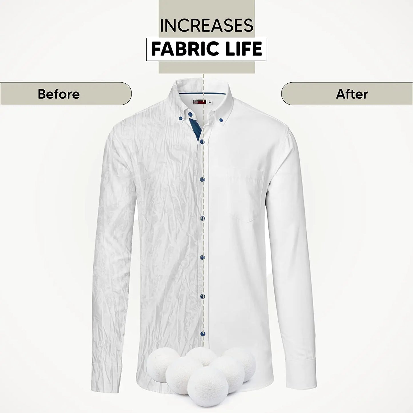 Premium Wool Dryer Balls – 3 or 6-Pack Reusable, Chemical-Free Laundry Solution