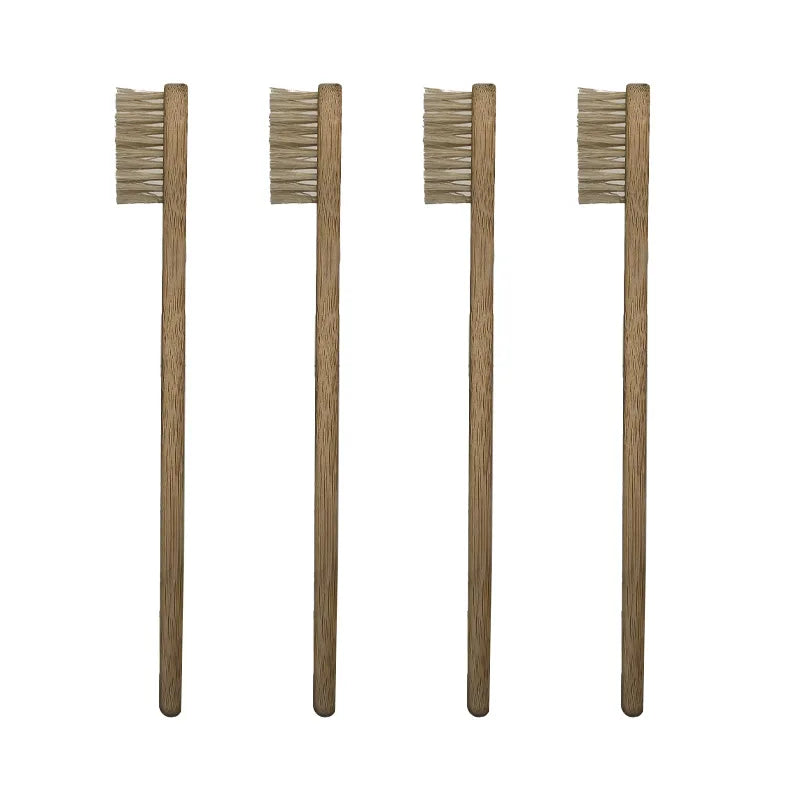 Natural Bamboo Toothbrushes – 5-Pack Biodegradable Boar Bristle Eco Oral Care